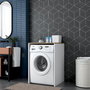 Hanah Home Armario para Lavadora KD103 - 2341, Mueble de Lavadero con Diseño Escandinavo, Nogal y Blanco, 65x91.8x60 cm